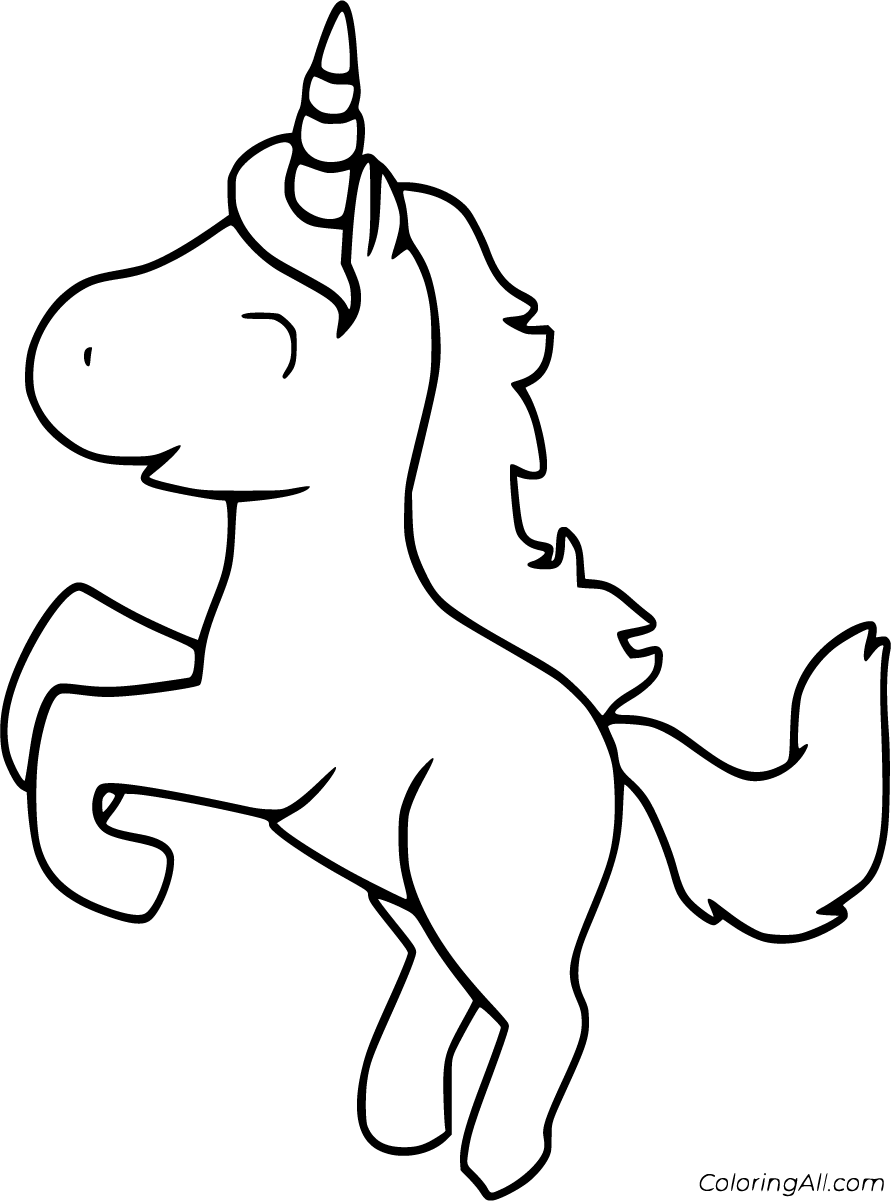 Cute Unicorn Coloring Pages 36 Free Printables ColoringAll