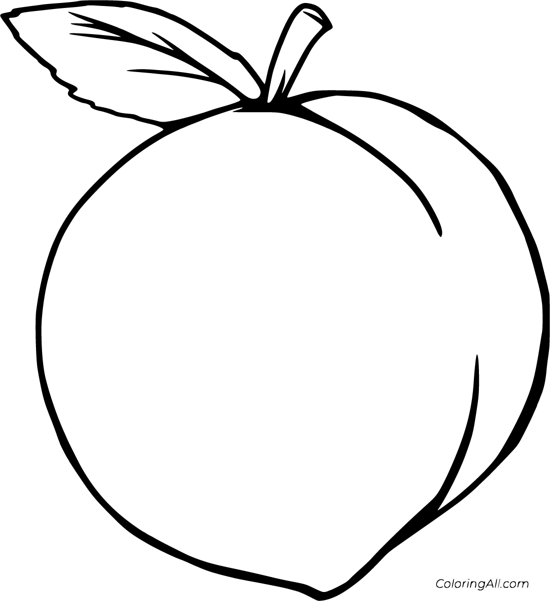 Peach Coloring Pages ColoringAll
