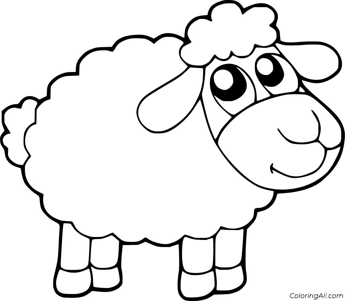 Sheep Coloring Pages - ColoringAll