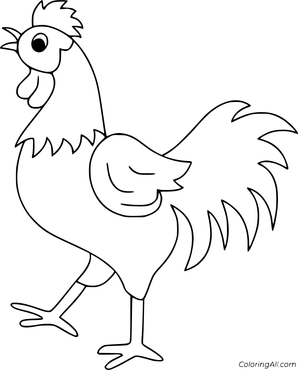 Rooster Coloring Pages - ColoringAll