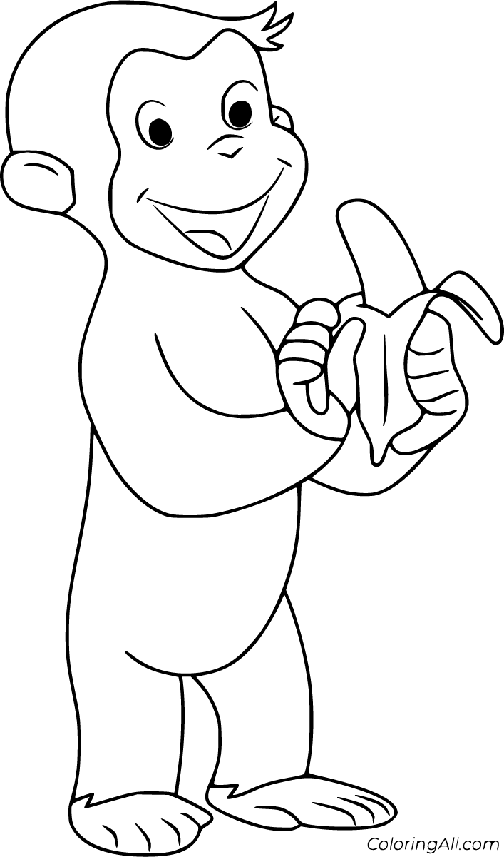 Curious George Coloring Pages - ColoringAll