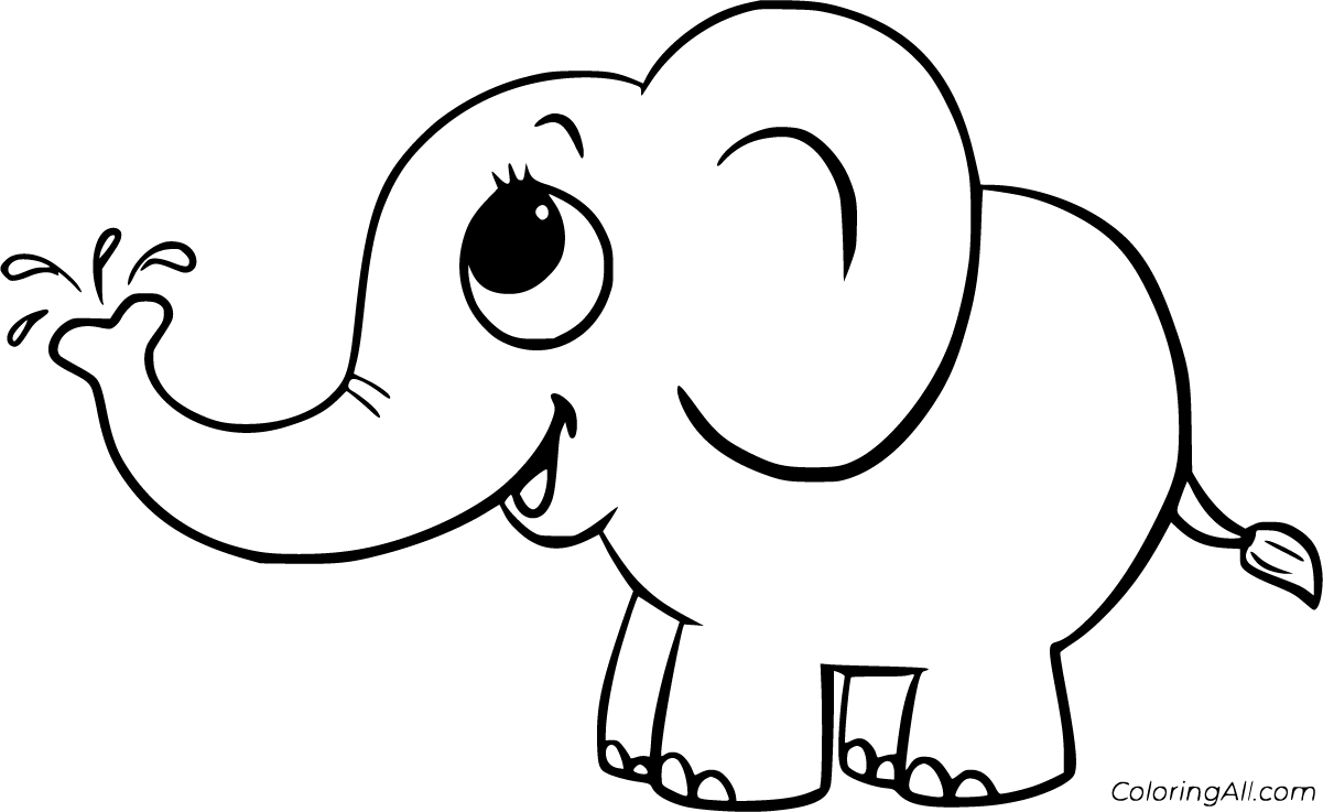 Baby Elephant Coloring Pages   ColoringAll