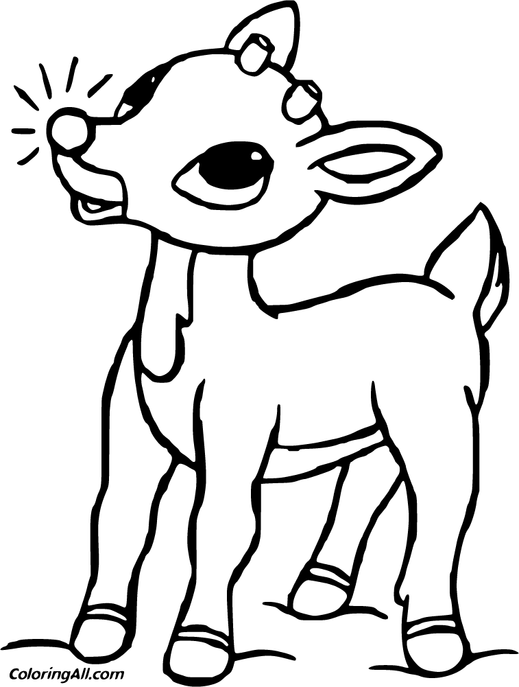 Rudolph Coloring Pages ColoringAll