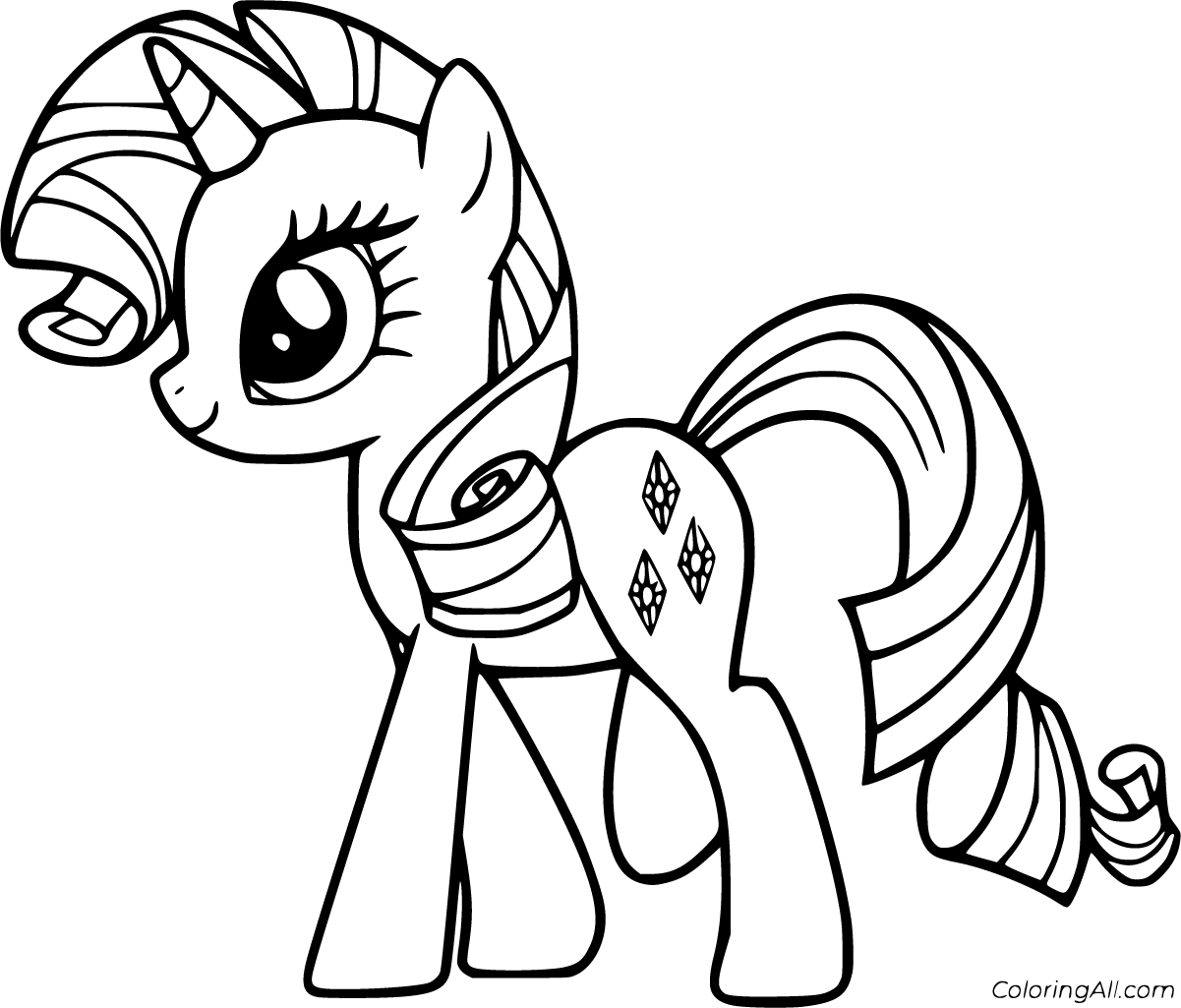 Rarity Coloring Pages   ColoringAll