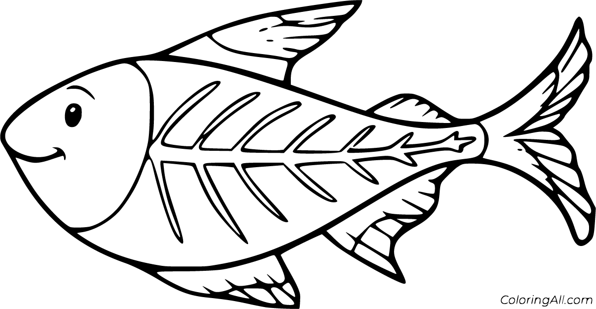X-ray Fish Coloring Pages - ColoringAll