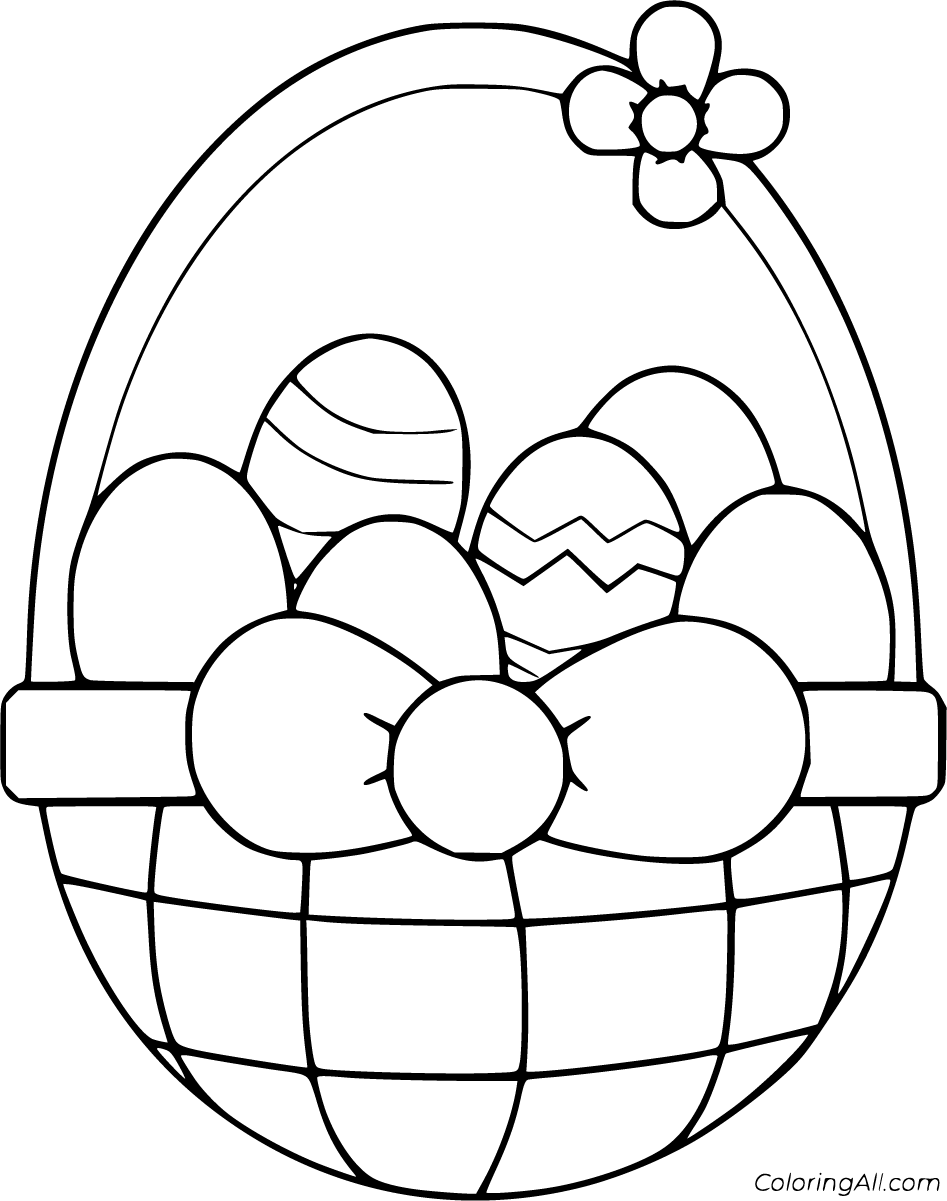 Easter Basket Coloring Pages - ColoringAll