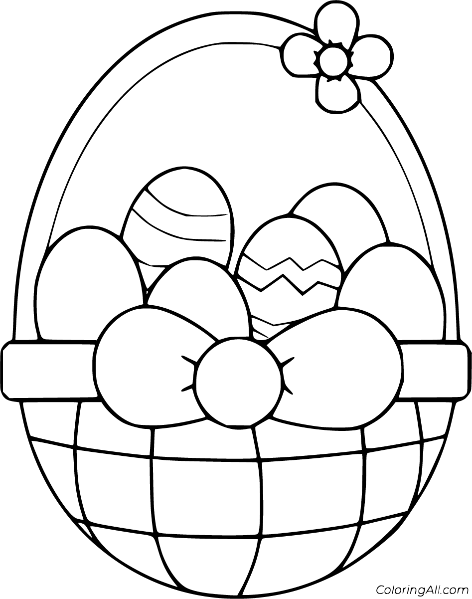 Easter Basket Coloring Pages ColoringAll