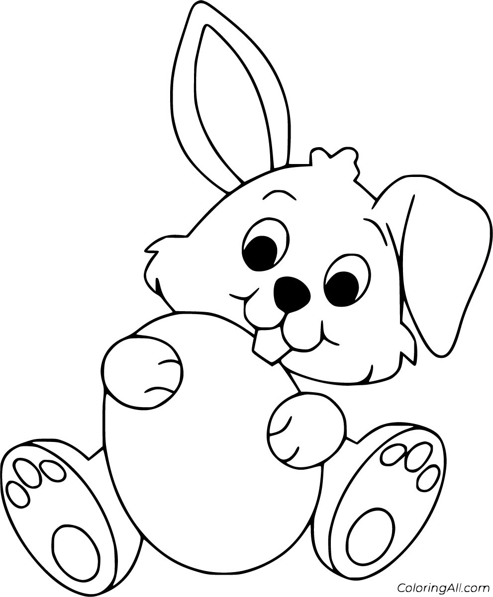 Easter Bunny Coloring Pages ColoringAll