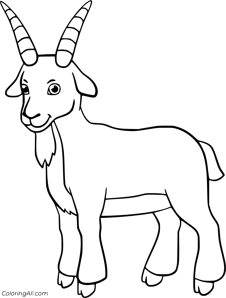 Goat Coloring Page Printable Worksheets For Kids Images And Photos Finder