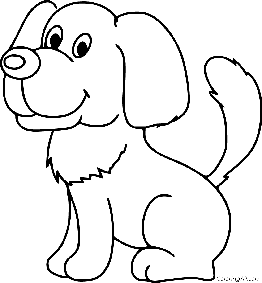Cute Dog Coloring Pages - ColoringAll