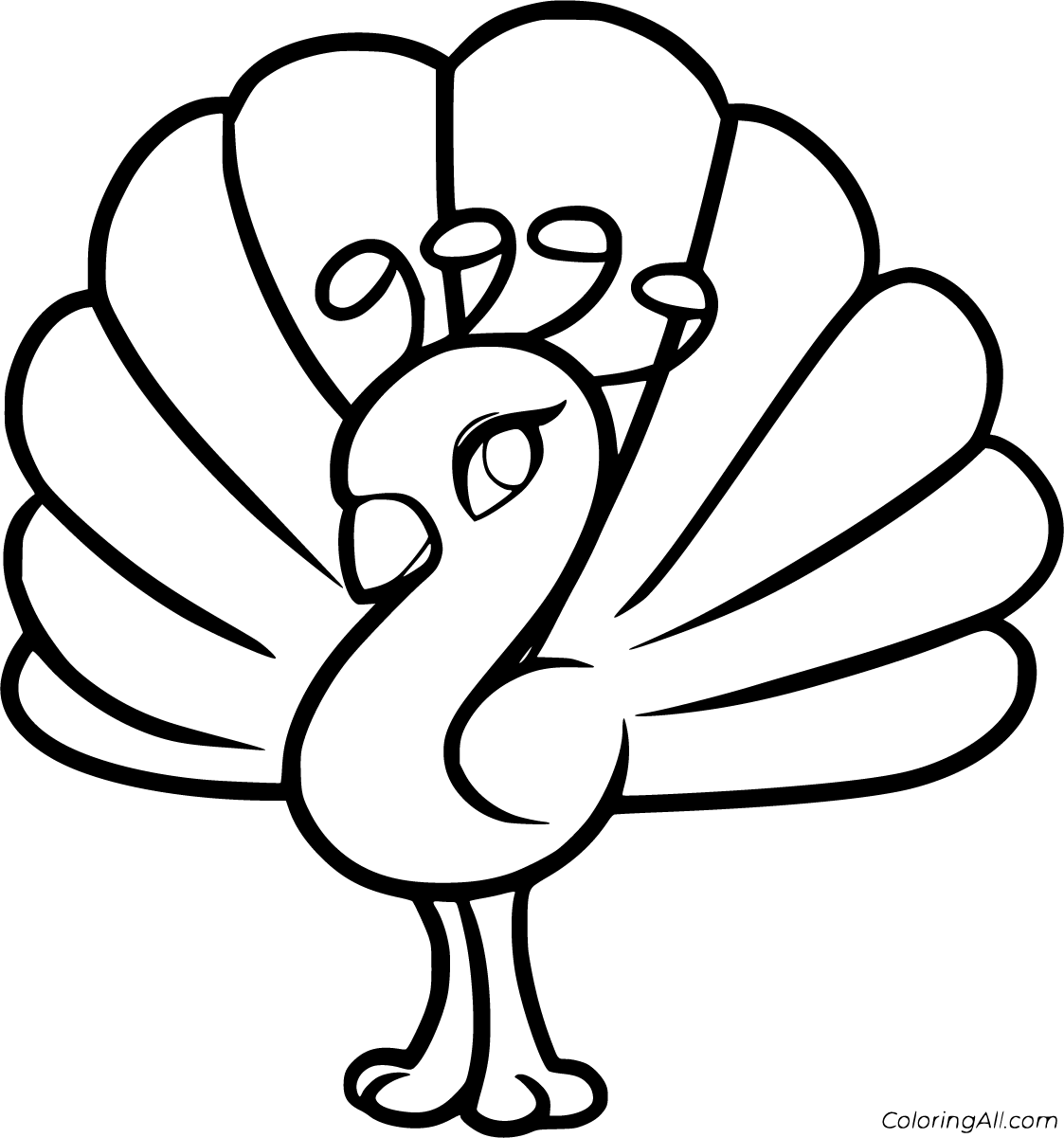 Peacock Coloring Pages - ColoringAll
