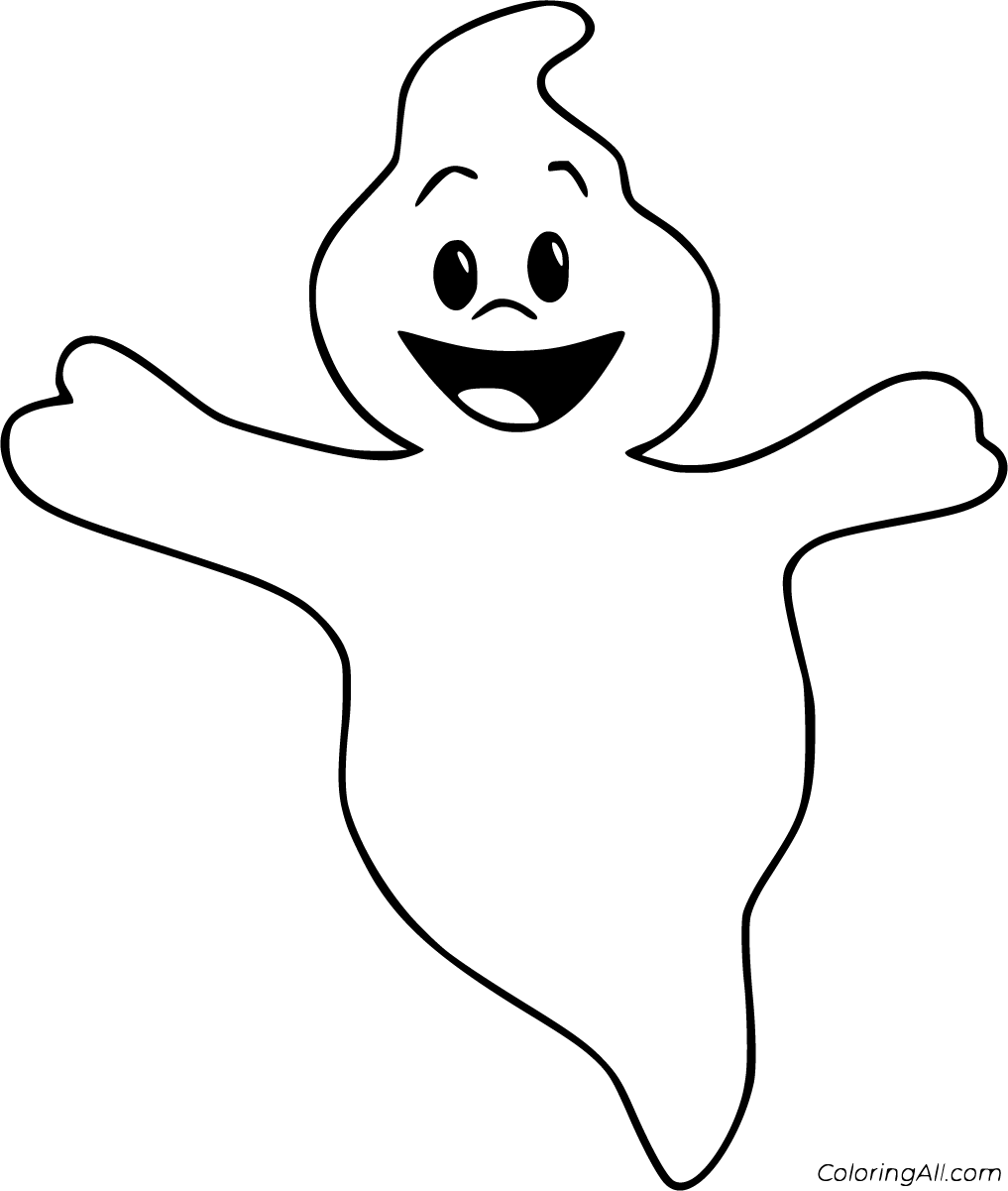 Ghost Coloring Pages ColoringAll