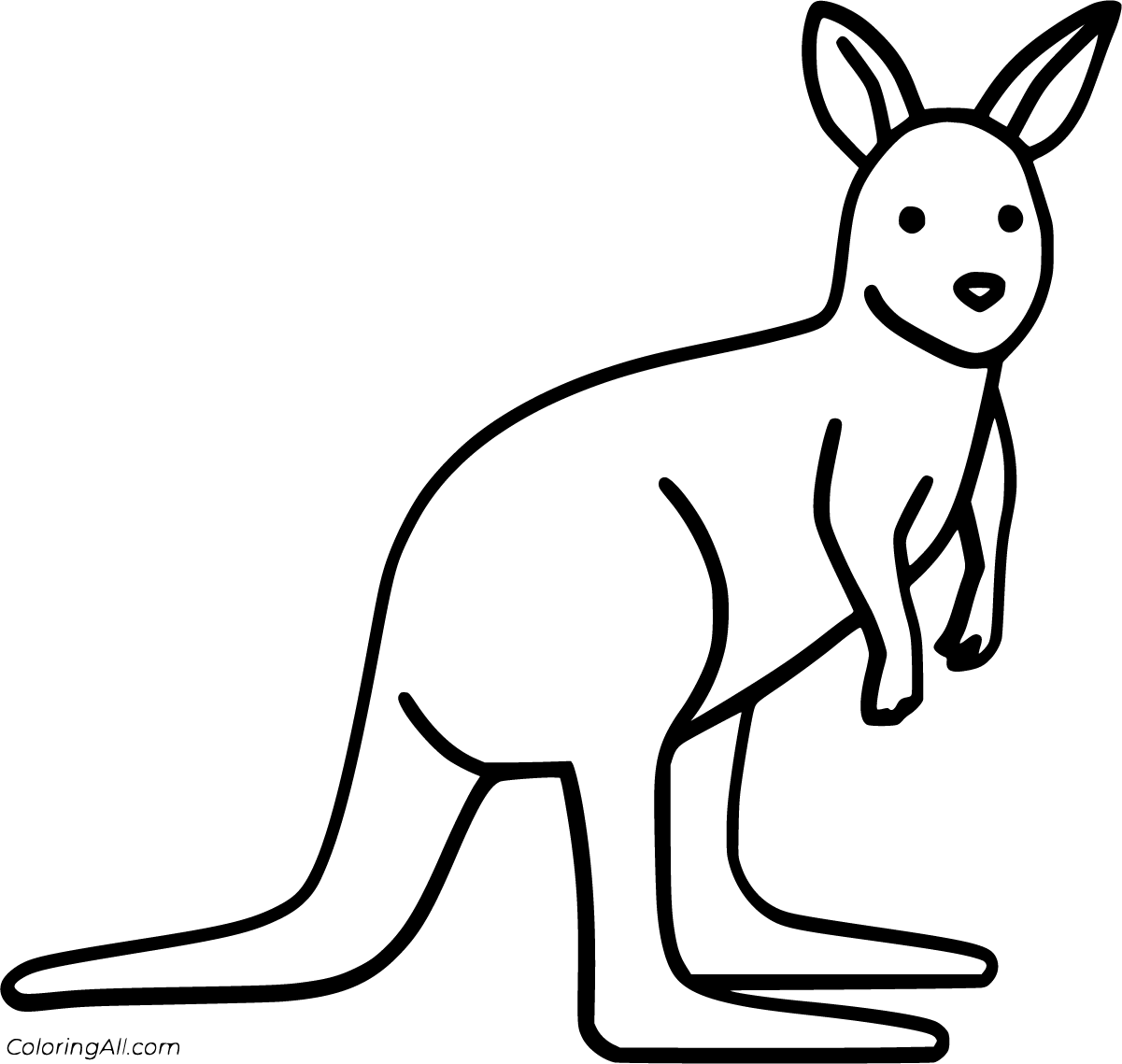 Wallaby Coloring Pages - ColoringAll