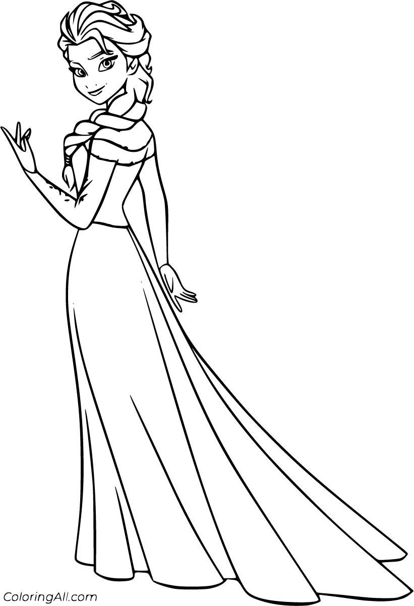 Elsa Coloring Pages   ColoringAll