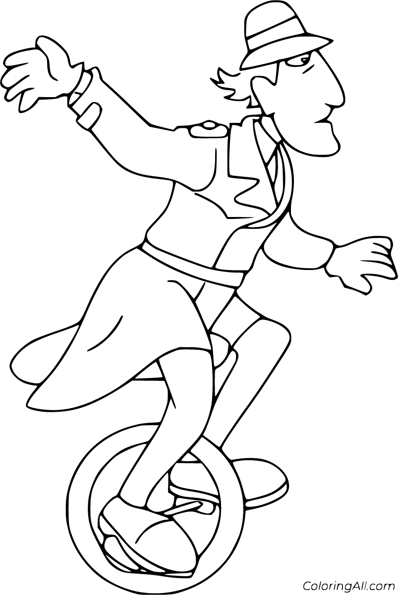 Inspector gadget coloring page