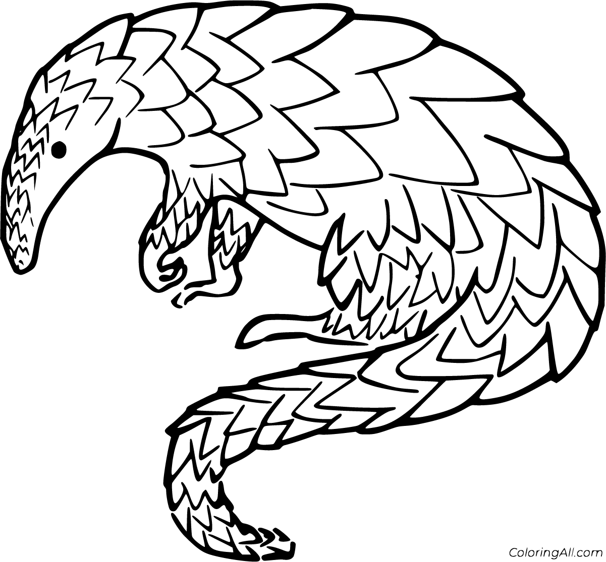 Download Pangolin Coloring Pages - ColoringAll