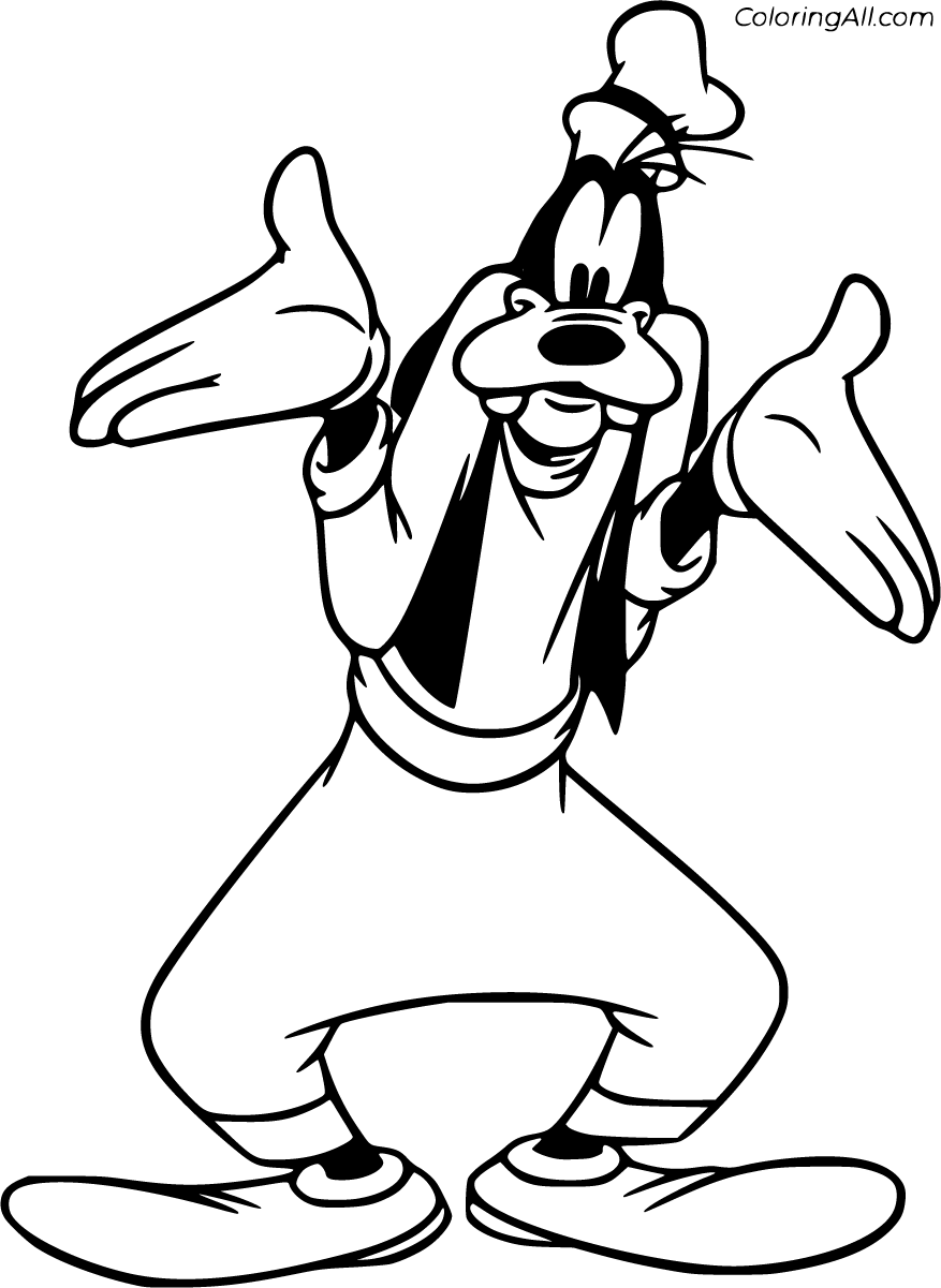 Goofy coloring pages 56 free printables coloringall