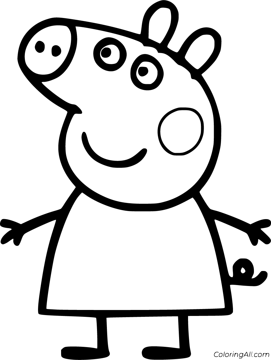 Peppa Pig Coloring Pages   ColoringAll