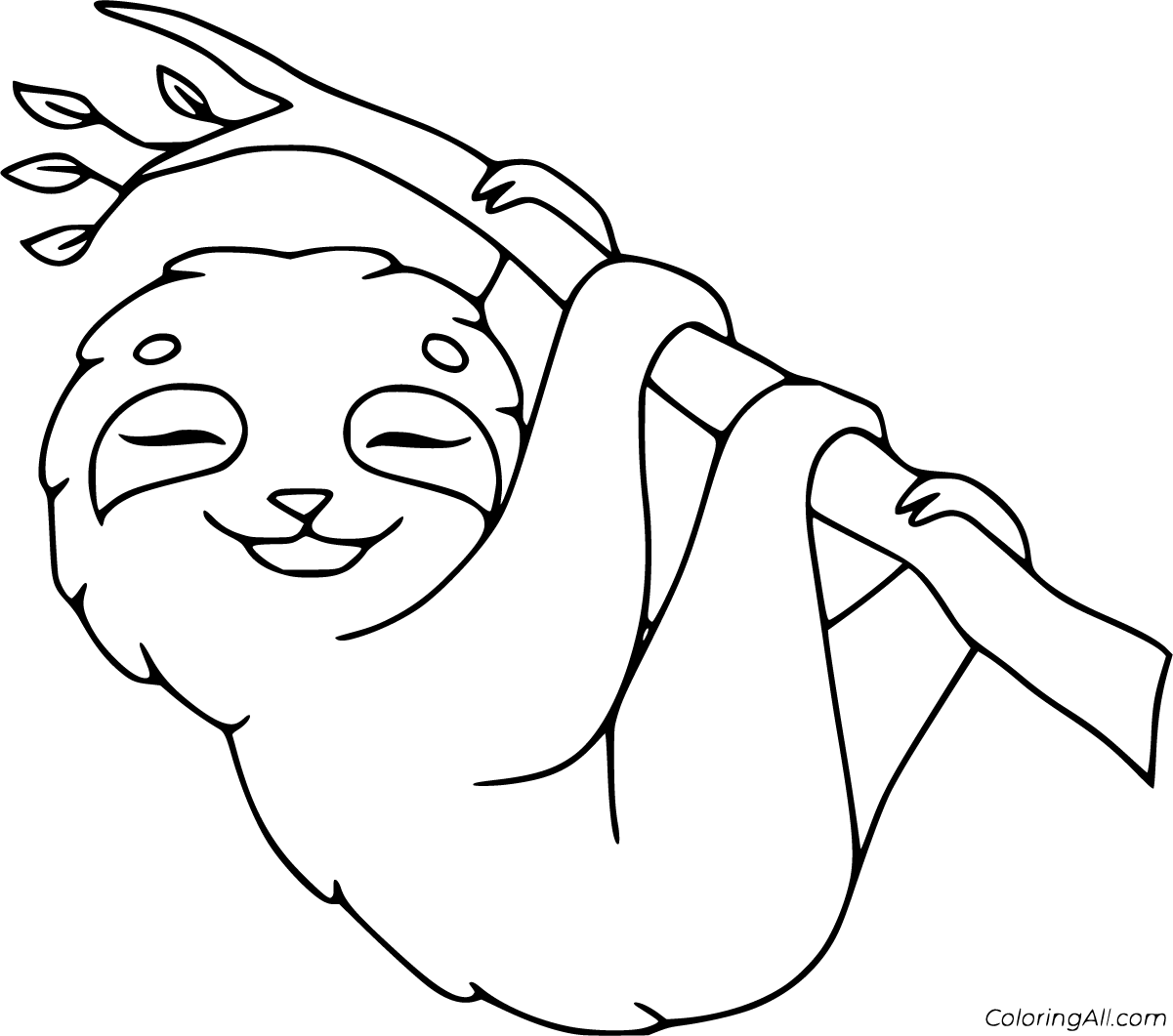 Sloth Coloring Pages ColoringAll