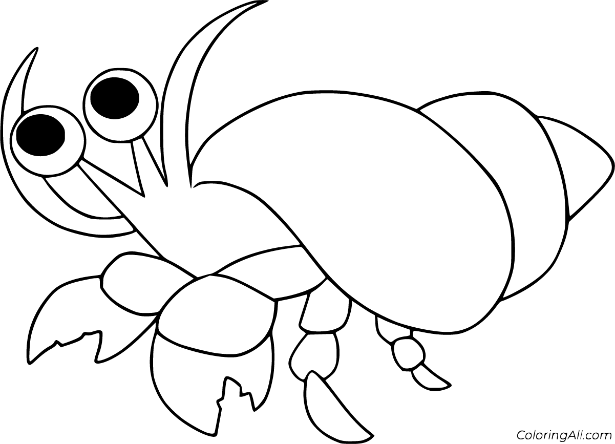 Hermit Crab Coloring Pages - ColoringAll