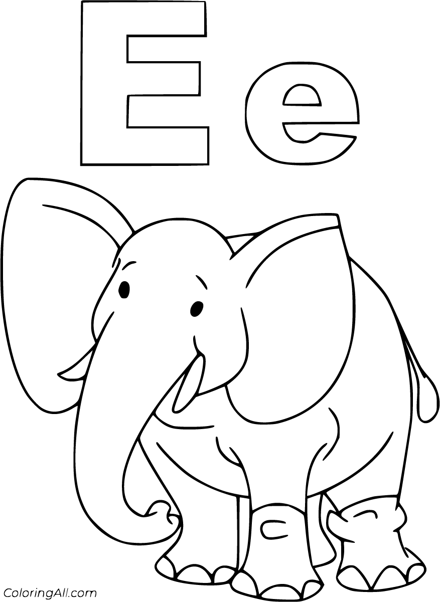 Letter E Coloring Pages ColoringAll