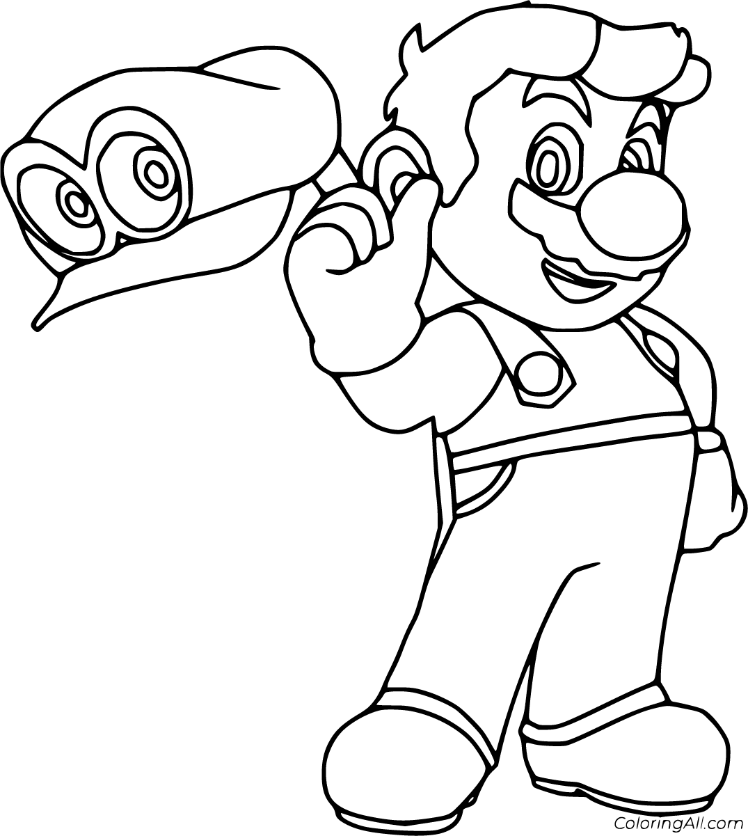 Super Mario Odyssey раскраска