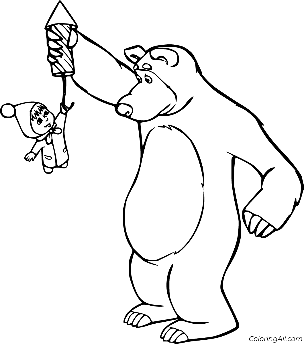 Masha and the Bear Clip Art | Cartoon Clip Art
