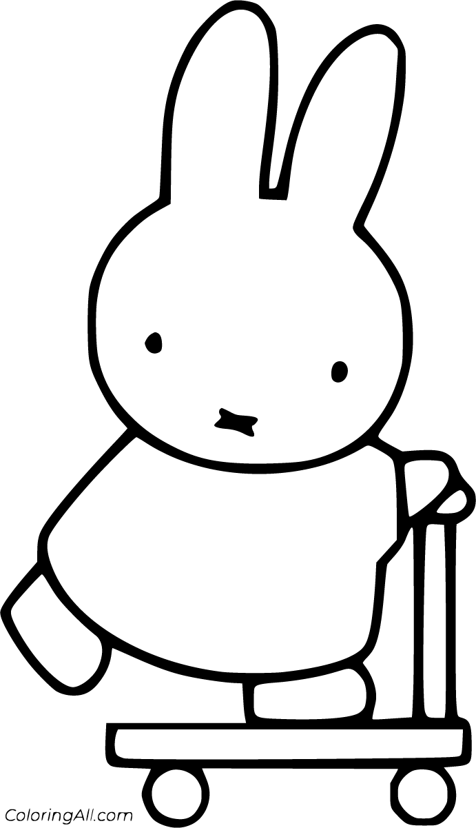 Miffy With Carrot Coloring Page For Kids Free Miffy P - vrogue.co