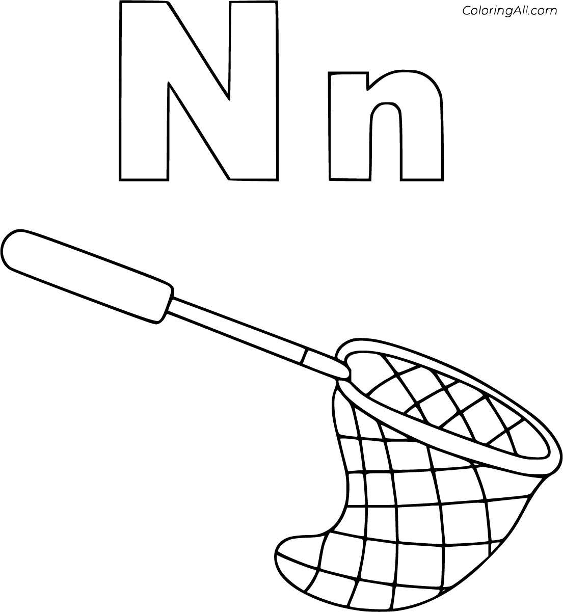 Download Letter N Coloring Pages - ColoringAll