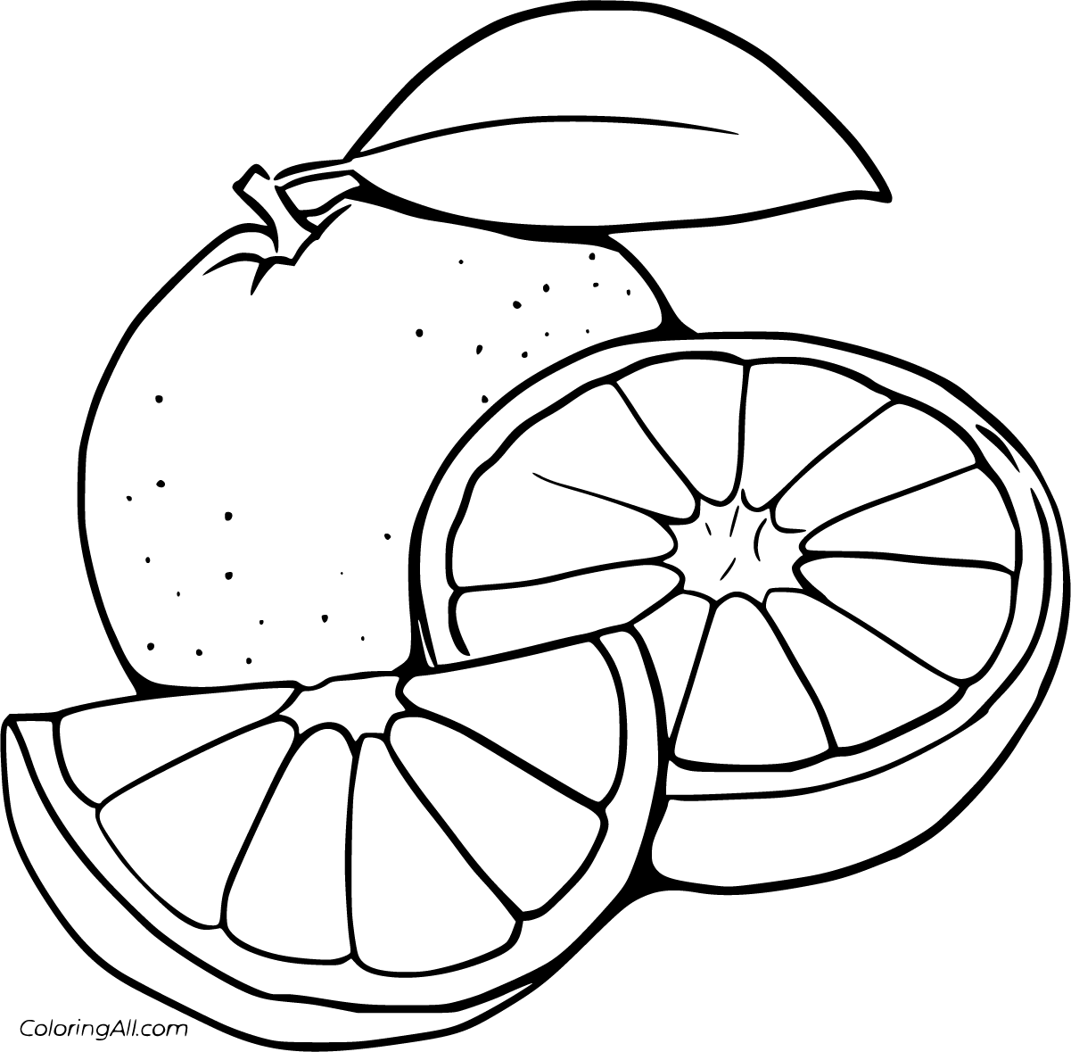 Orange Coloring Pages - ColoringAll