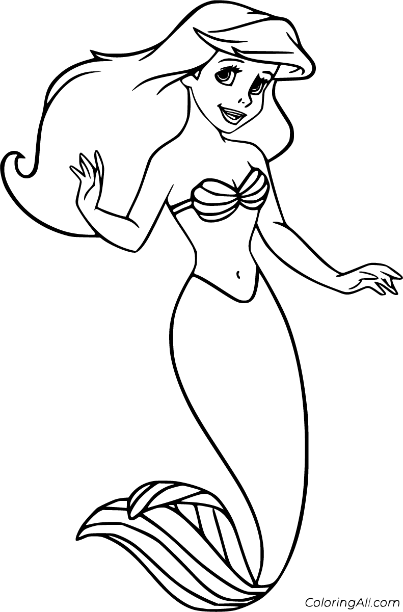 Coloring Pages Of Ariel The Mermaid