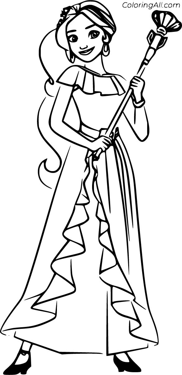 Disney Elena Of Avalor Free Printable Coloring Page In 2022 Princess ...