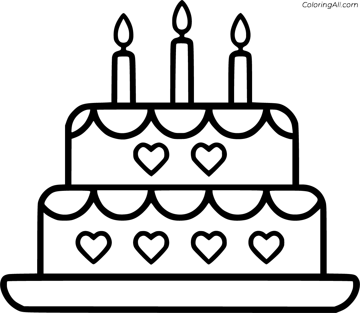 Buy Birthday Cake Printable Coloring Page Instant Download JPEG Online in  India  Etsy