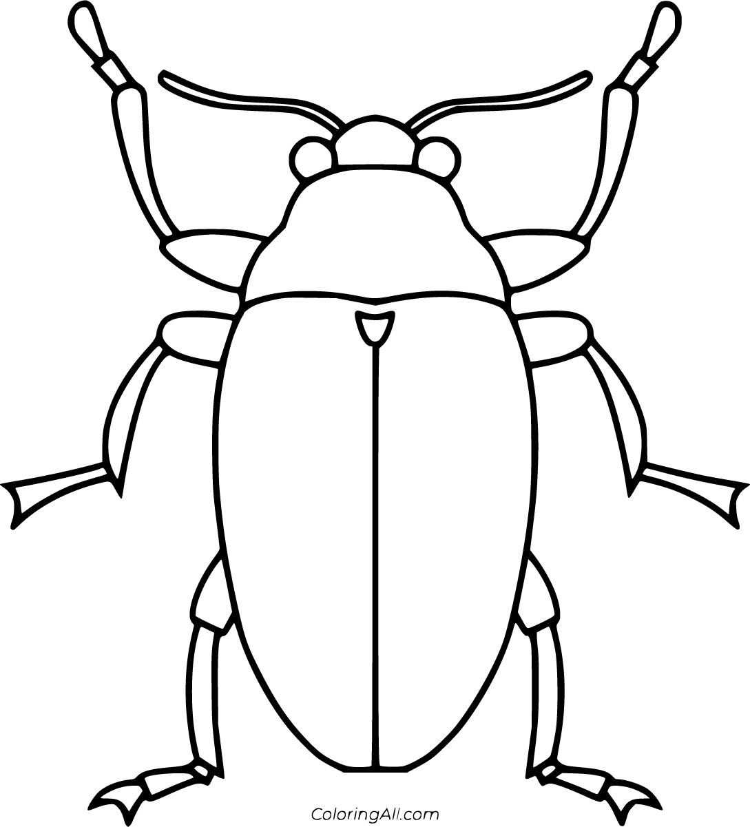 Beetle Coloring Pages 61 Free - Simple Beetle 