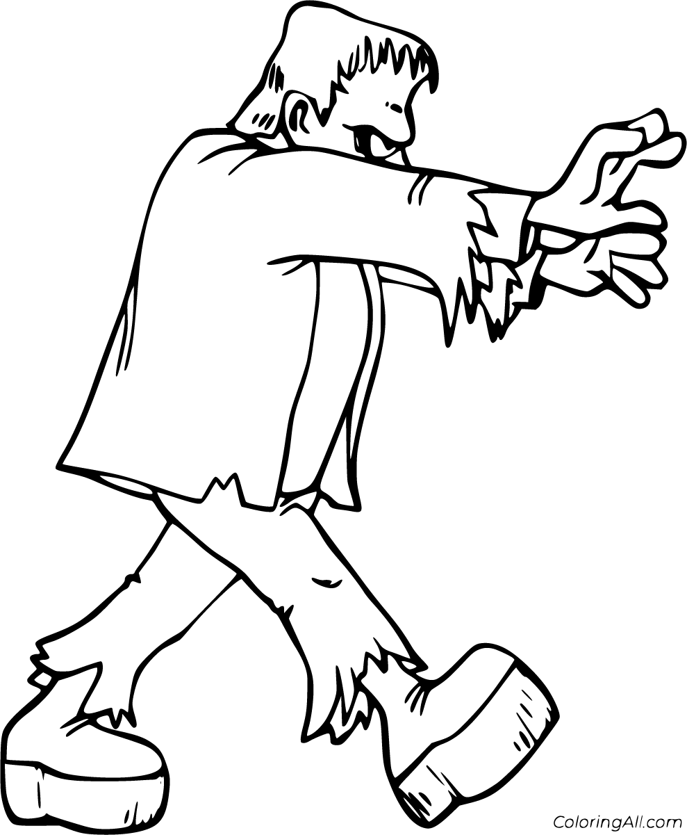 Frankenstein Coloring Pages - ColoringAll
