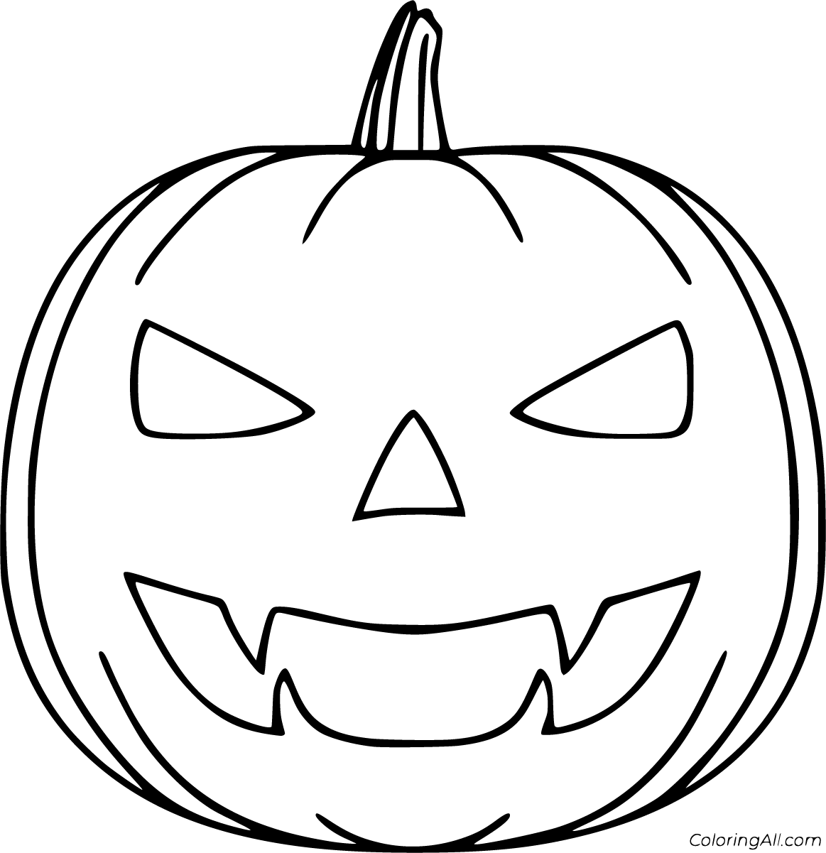 Jack O Lantern Face Coloring Pages