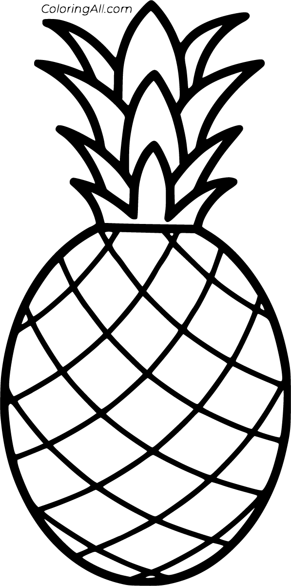 Pineapple Coloring Pages ColoringAll