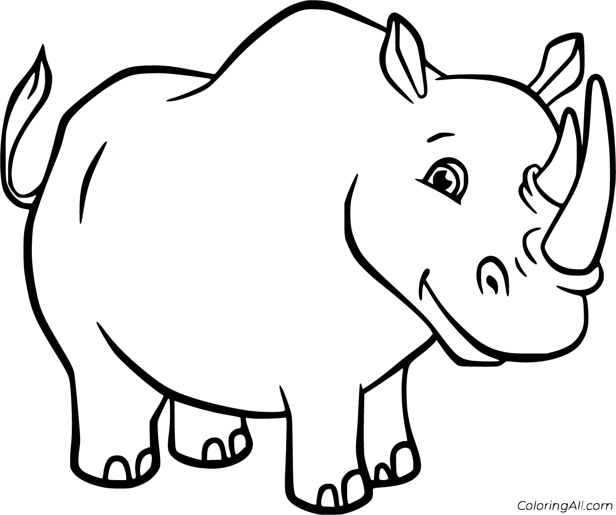 Носорог рисунок для детей