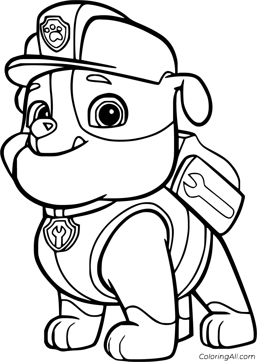 Download Rubble Paw Patrol Coloring Pages - ColoringAll