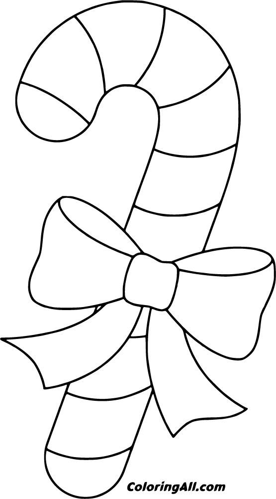 Candy Cane Coloring Pages - ColoringAll