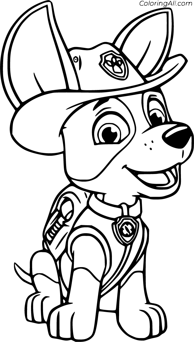 tracker paw patrol coloring pages  coloringall