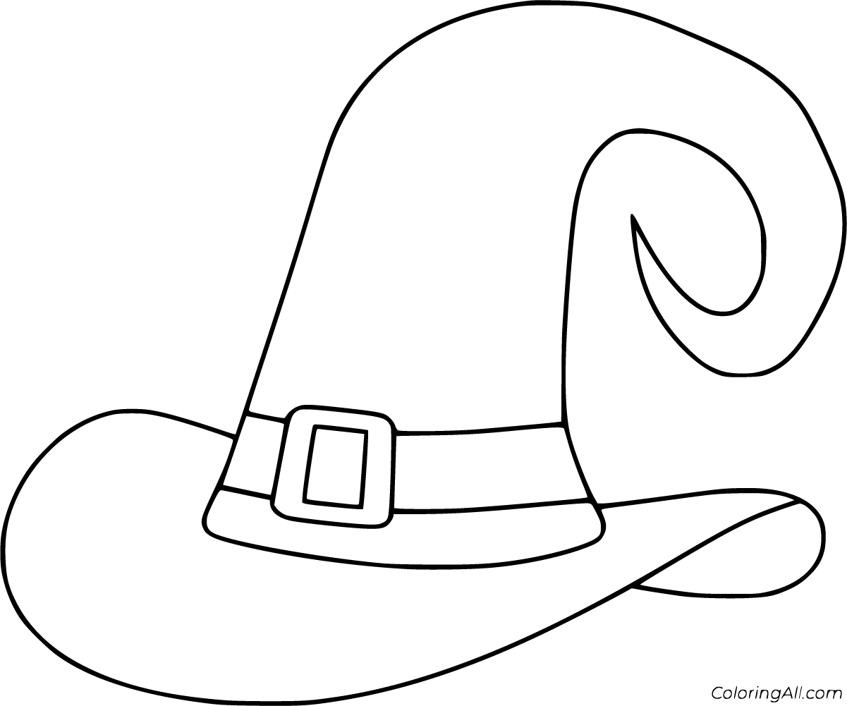 Witch Hat Coloring Pages ColoringAll