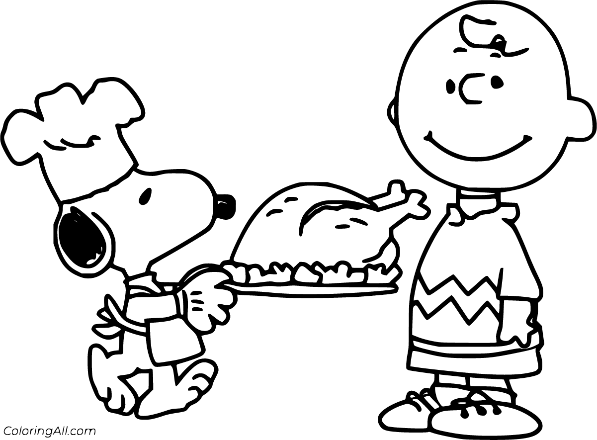 Thanksgiving Cartoons Coloring Pages   ColoringAll