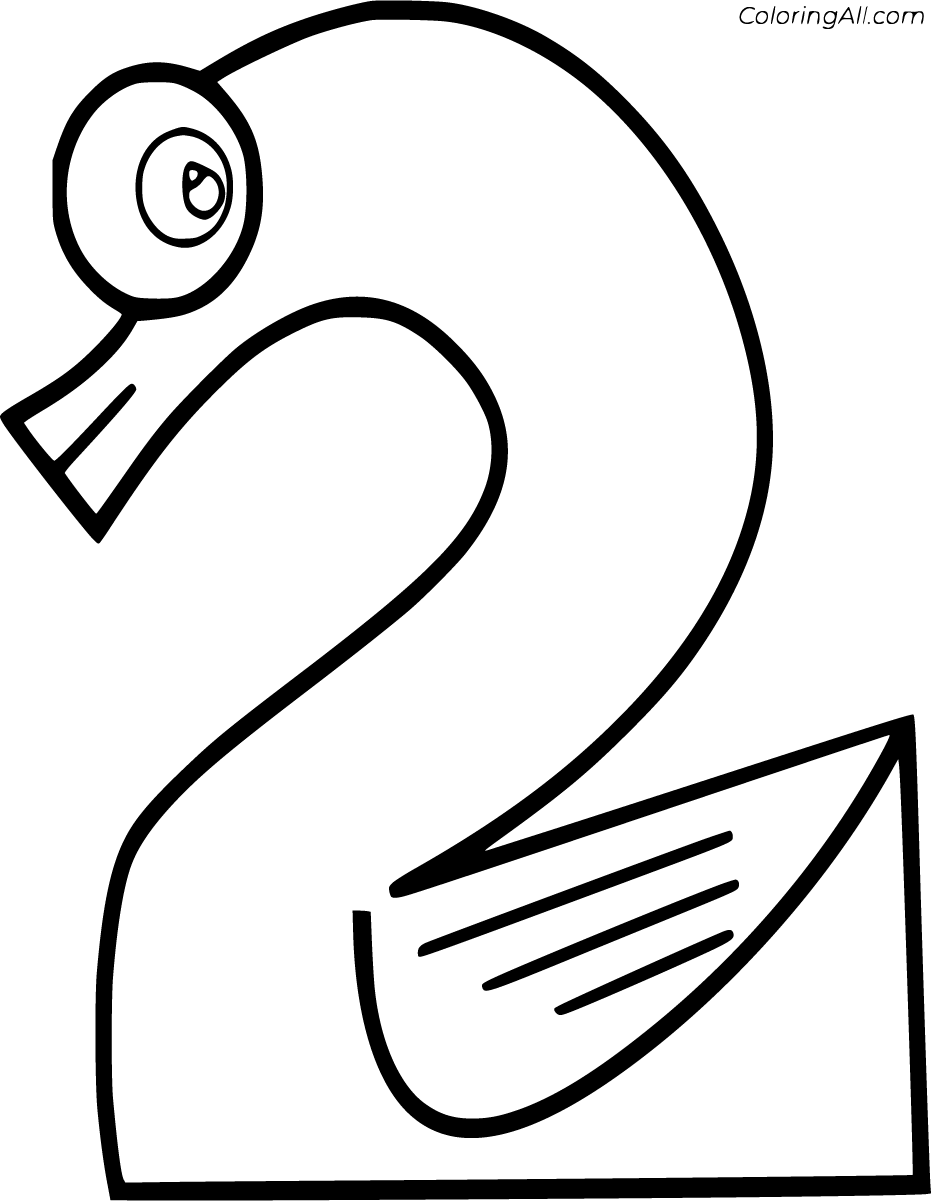 Number 2 Coloring Pages ColoringAll