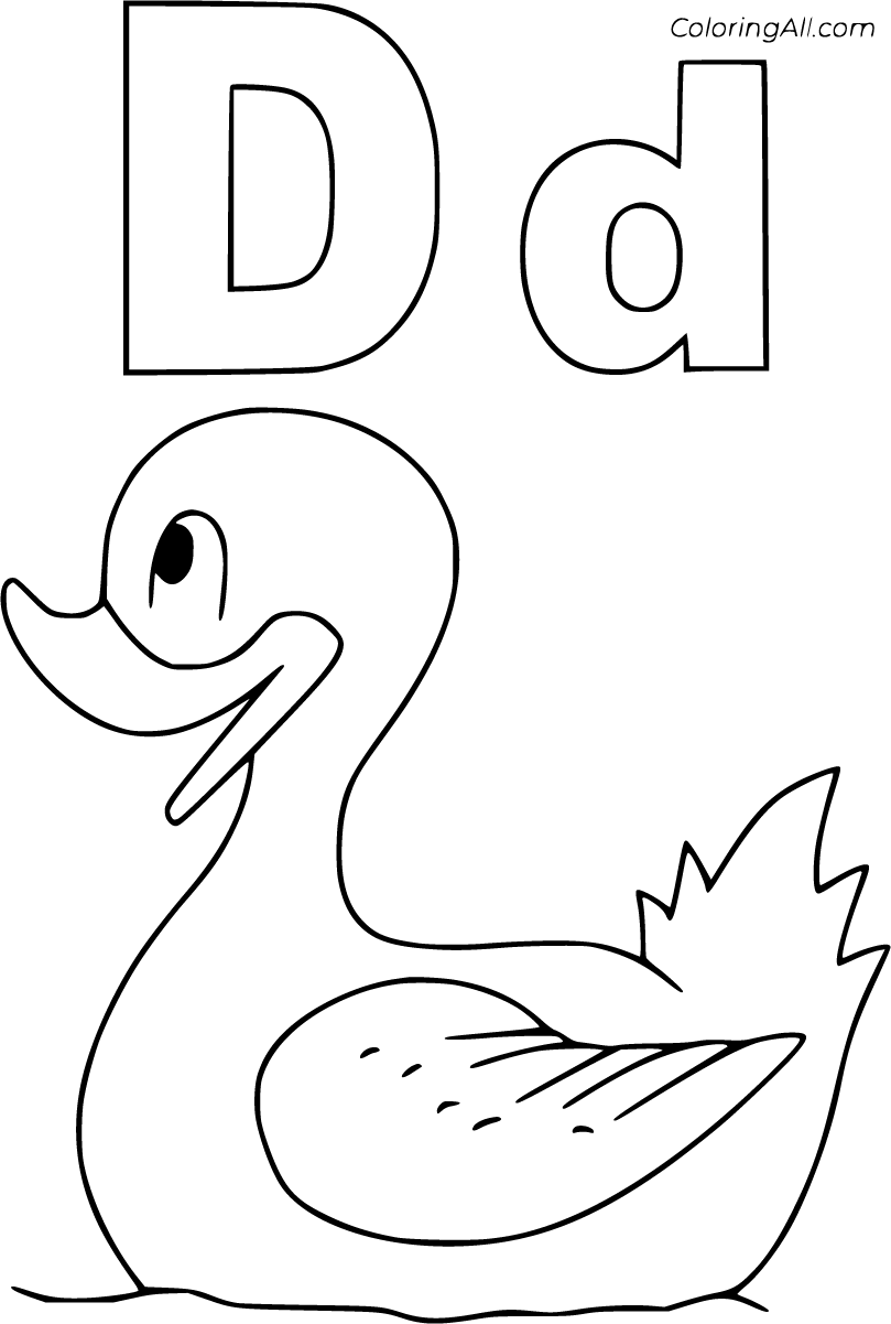 Letter D Coloring Sheet