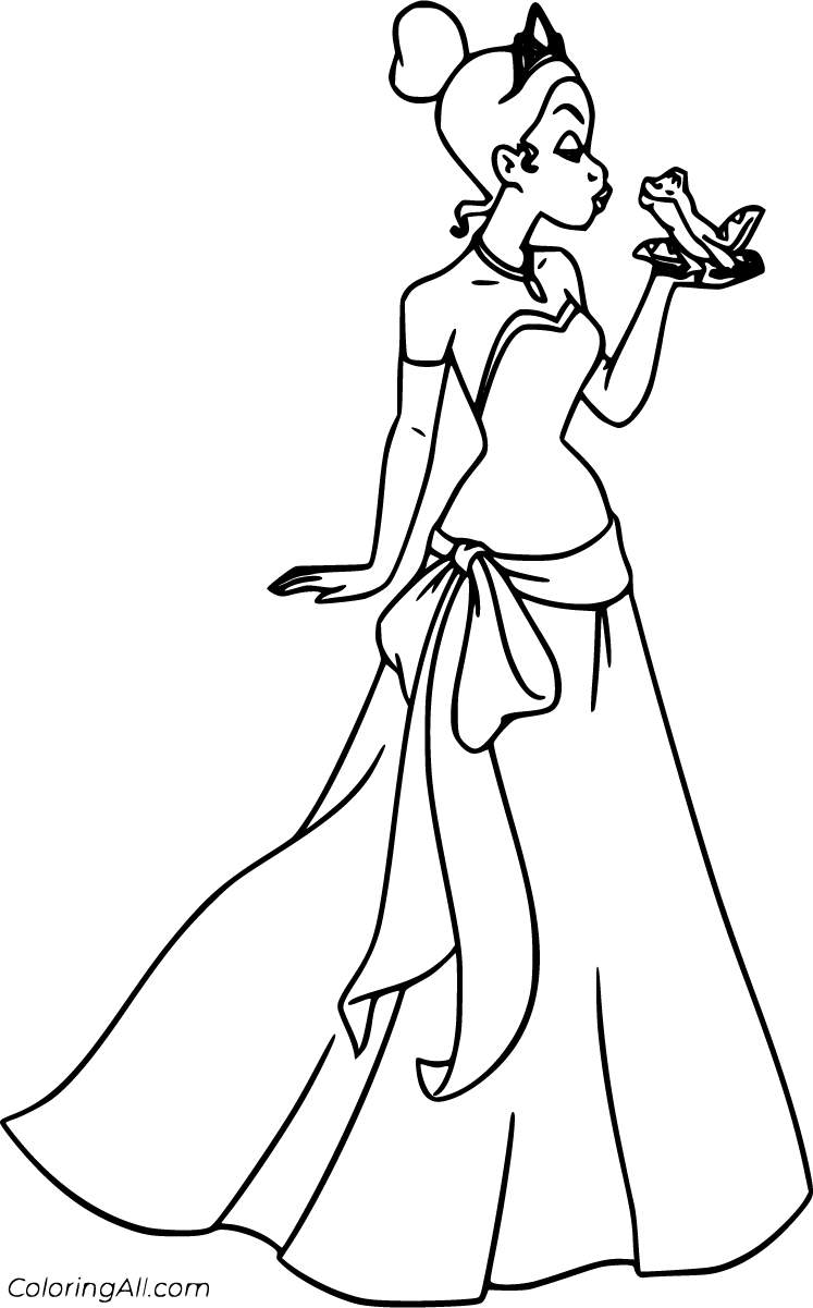 The Princess and the Frog Coloring Pages   ColoringAll