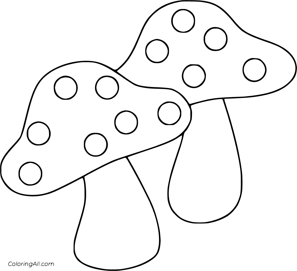 Simple Mushroom Coloring Pages Coloring Pages