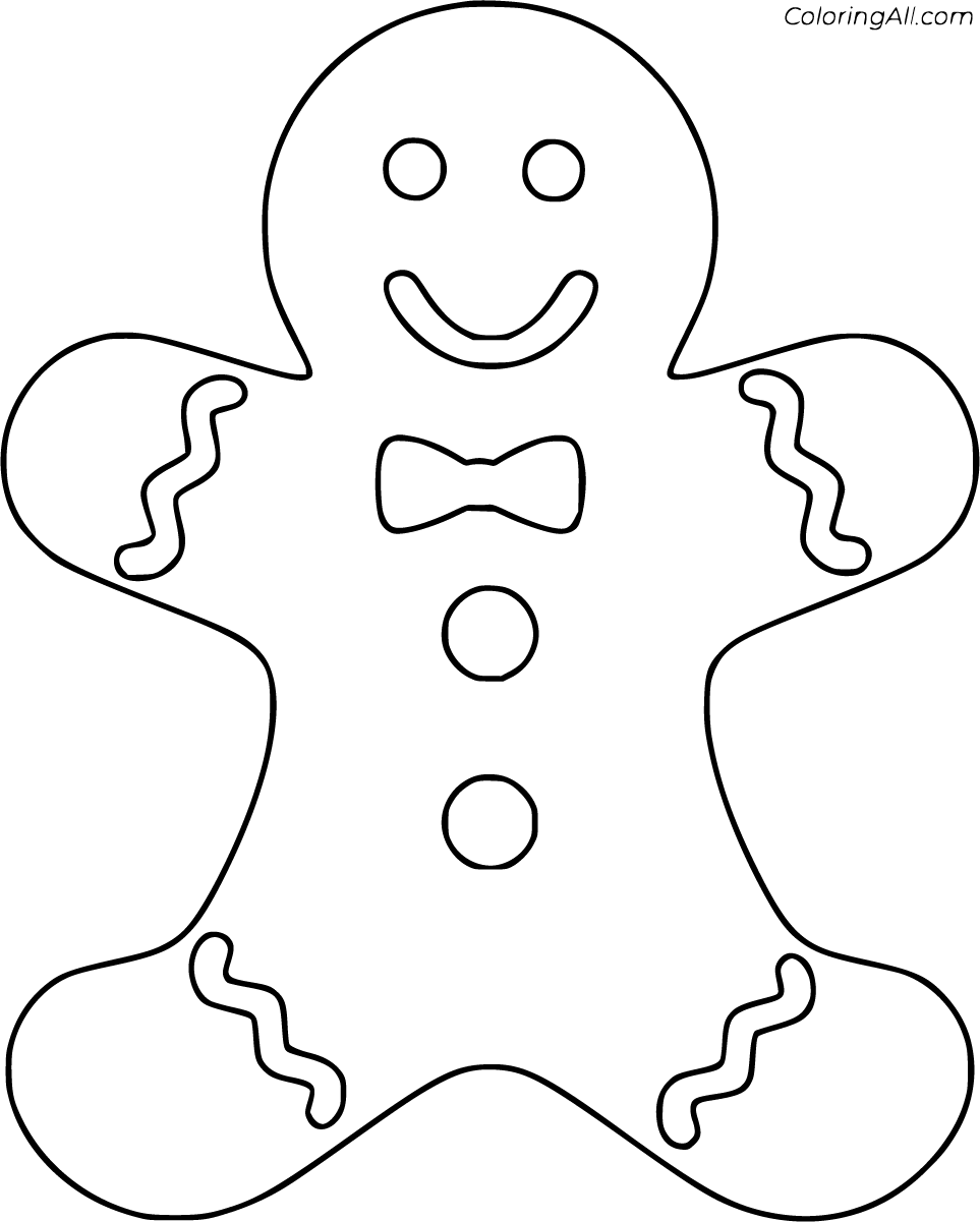 gingerbread boy coloring page